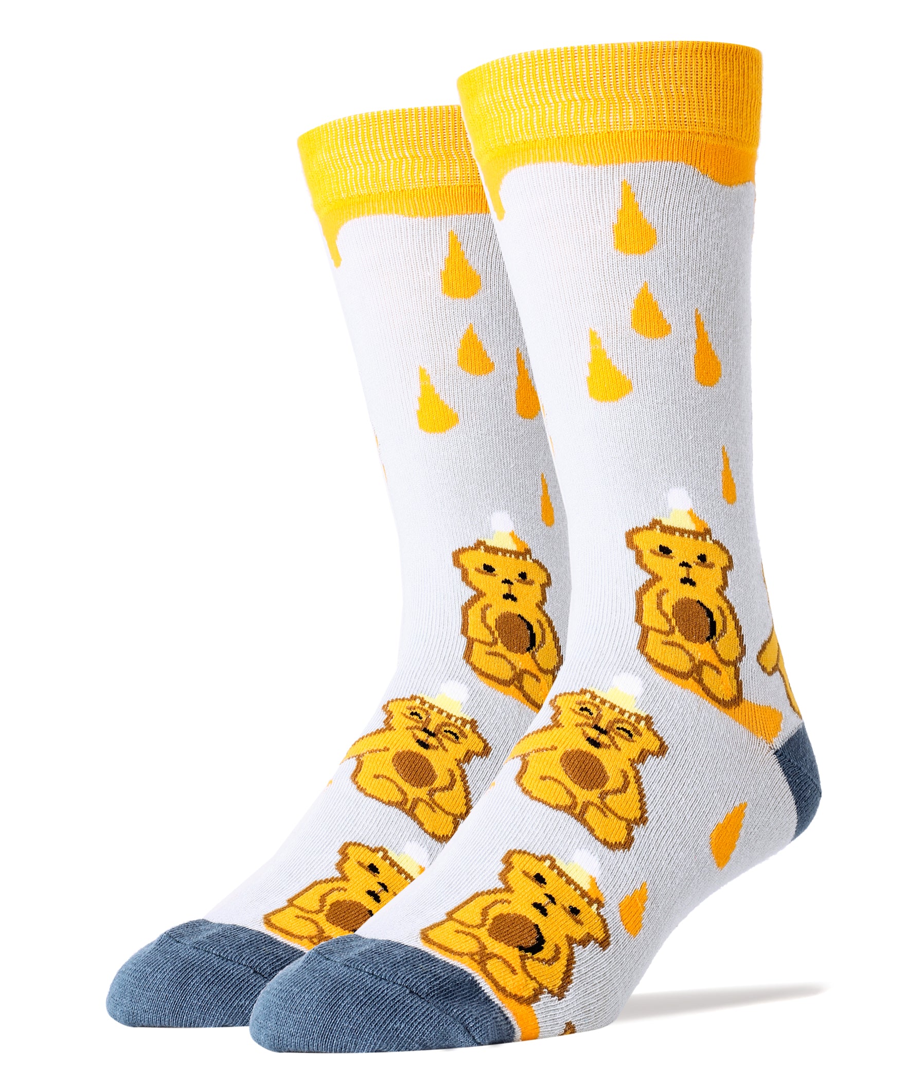 Honey Bear Socks | Novelty Crew Socks For Men