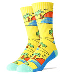 Sunset Athletic Socks | Novelty Crew Socks For Men
