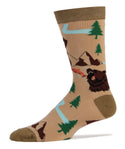 Brown Bear Socks | Animal Crew Socks For Men