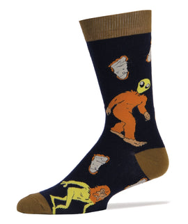Aliens Are Afoot Socks | Funny Crew Socks For Men