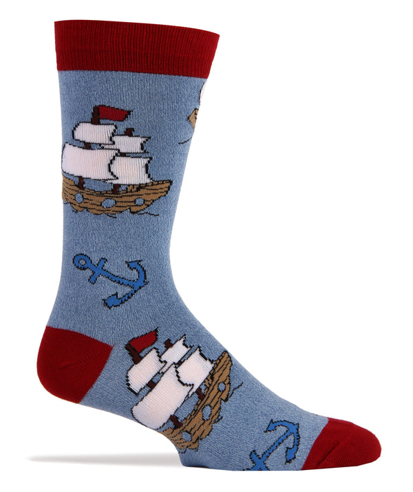 Let's Sail Socks | Novelty Crew Socks For Men | Oooh Yeah! Socks