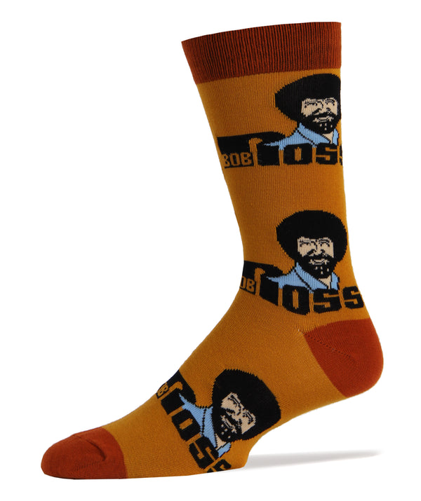 Roll Em Bob Ross Socks | Bob Ross Socks For Men
