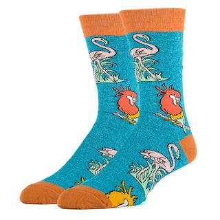 Tropical Birdy Socks | Animal Crew Socks For Men