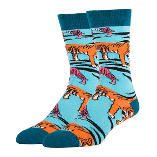 Tigerism Socks | Animal Crew Socks For Men