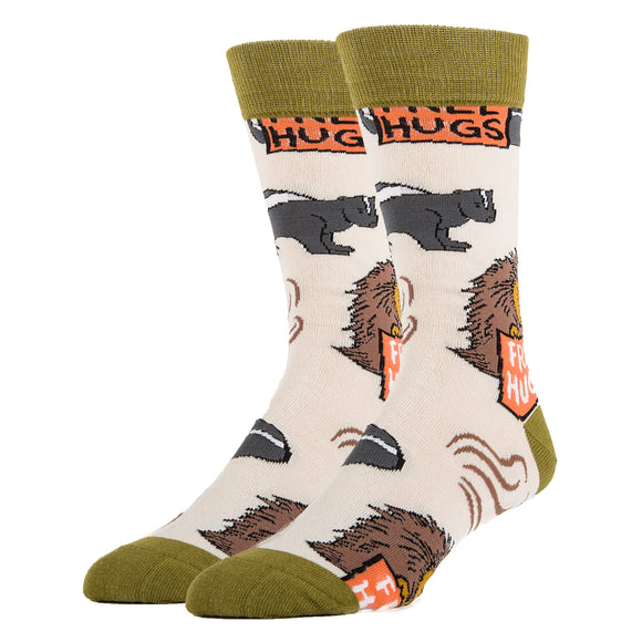 Free Hugs Socks | Funny Crew Socks For Men