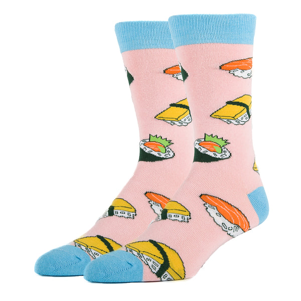 Sushi Rocks Socks | Food Crew Socks for Men