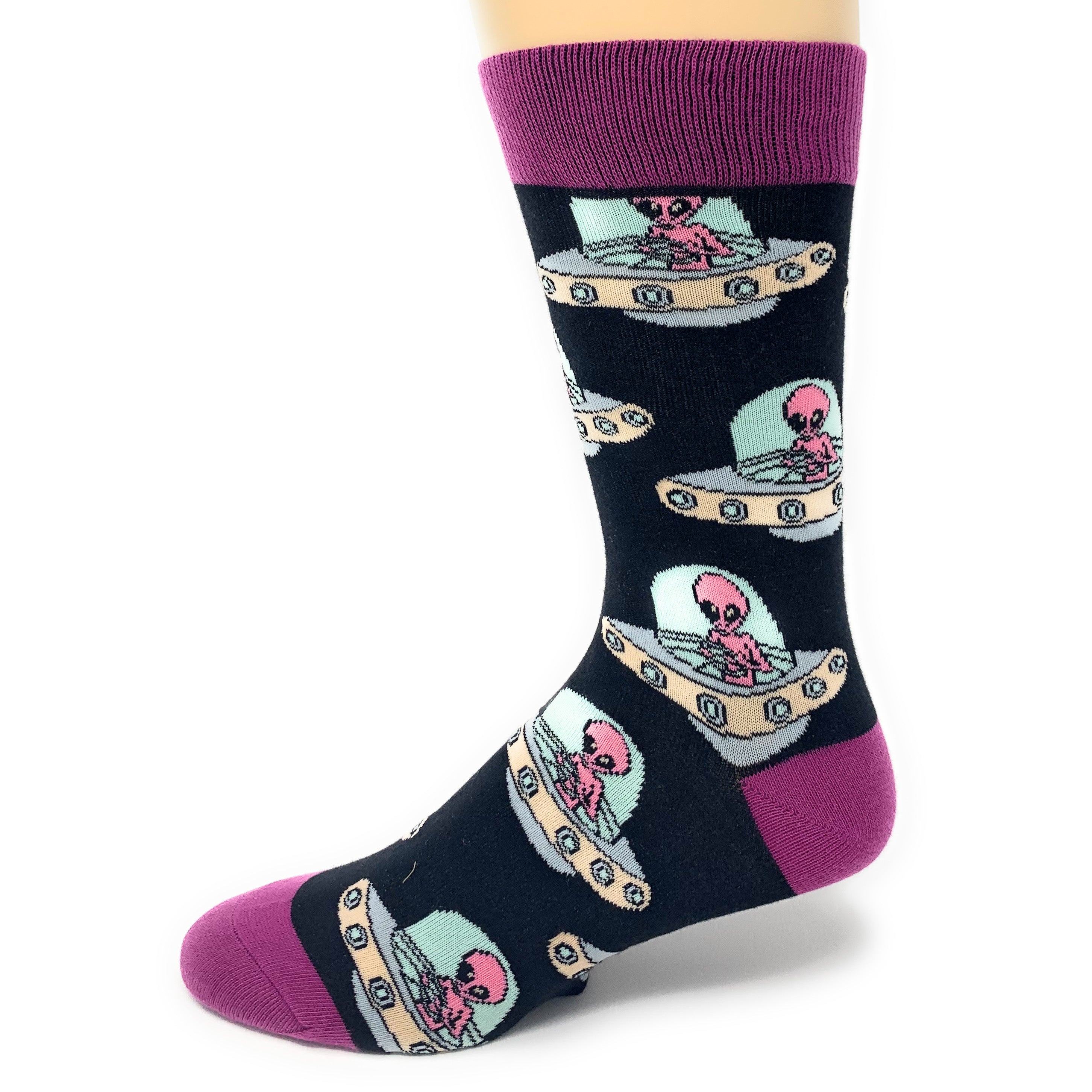 Always Spaced Socks | Novelty Crew Socks For Men