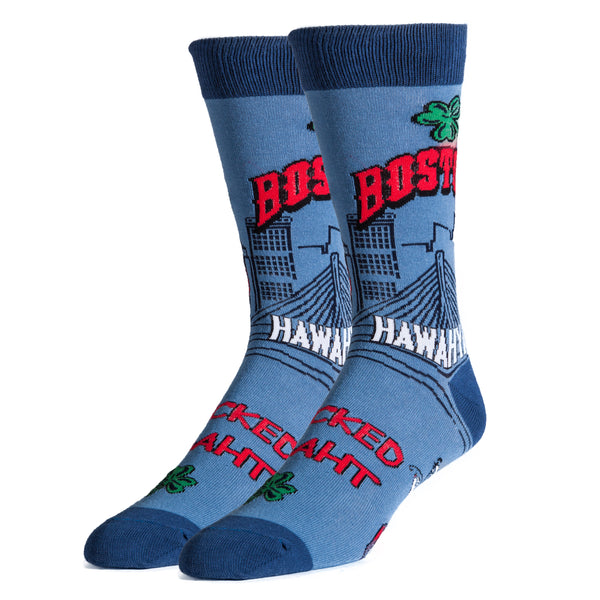 Boston Socks | Novelty Crew Socks For Men