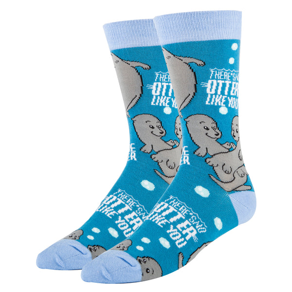 Otter Love Socks | Animal Crew Socks For Men