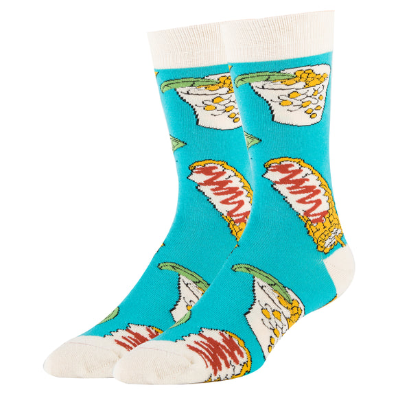 Elote Socks | Novelty Crew Socks For Men