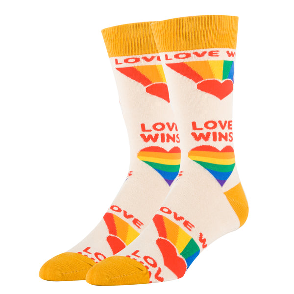 Love Wins Socks | Novelty Crew Socks For Men
