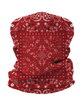 Red Lake Paisley Bandana | Gaiter Face Covering