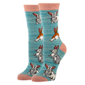 Bunny Hop Socks | Novelty Crew Socks For Women