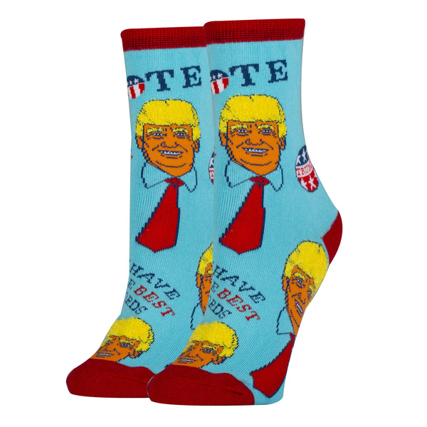 Trump 20 Socks | Novelty Crew Socks For Women