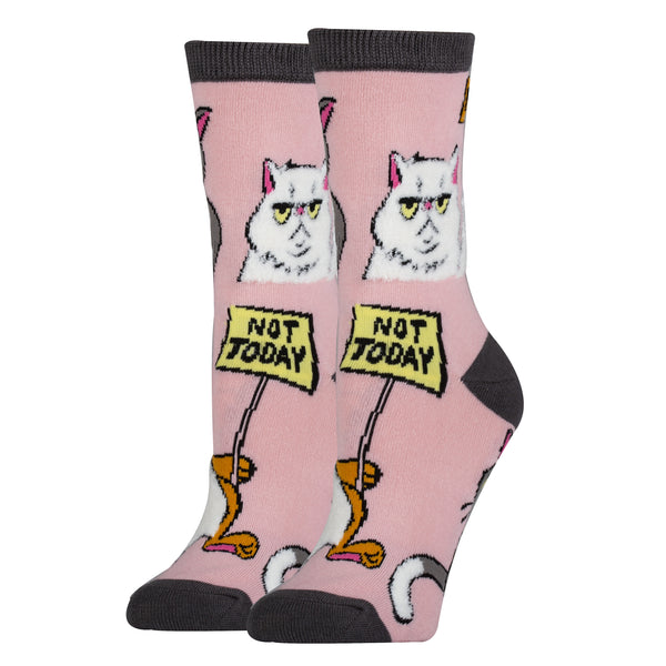 Not Today Socks | Novelty Crew Socks For Women