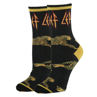 Def Leppard Socks | Novelty Crew Socks For Women