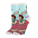Never Give Up Socks | Novelty Crew Socks For Women