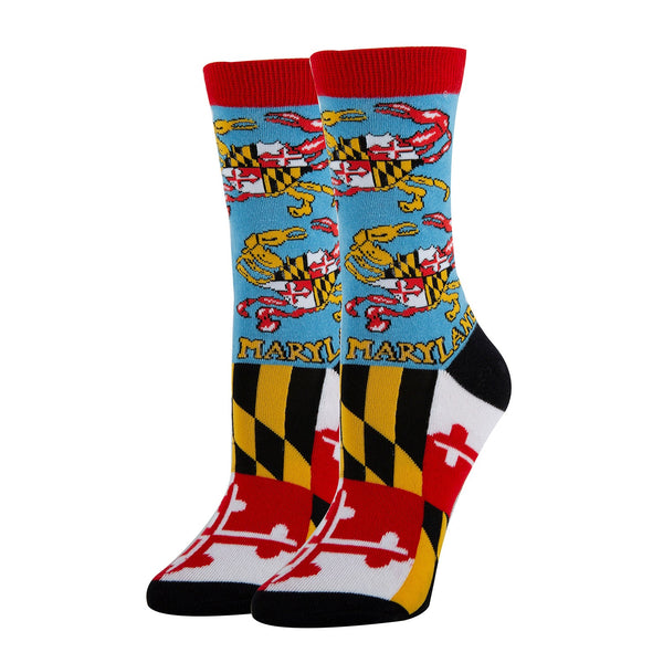 Maryland Socks | Novelty Crew Socks For Womens