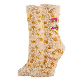 Fluffy Birthday Socks | Novelty Slipper Socks For Womens