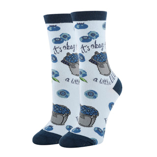 A Little Blue Socks | Novelty Crew Socks For Women
