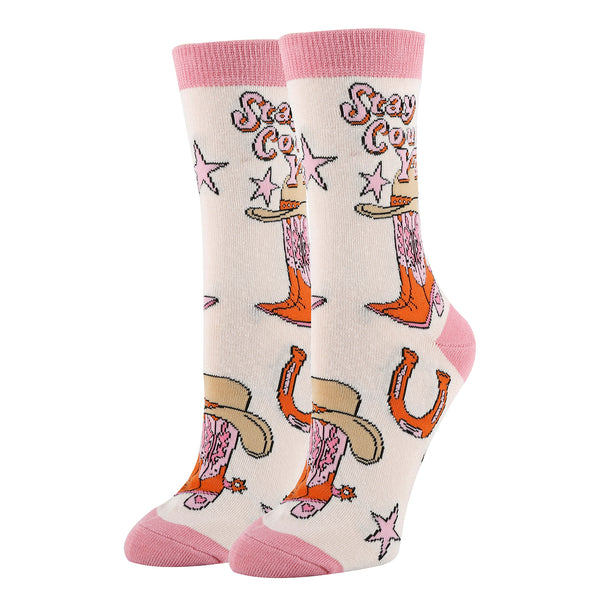 Giddy Up Socks | Novelty Crew Socks For Women