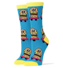 Burgers on Wheels Blue Socks | Fun Socks For Women