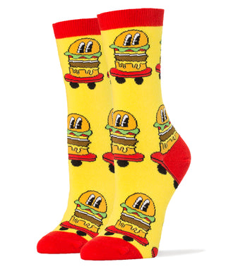 Burgers On Wheels Socks | Novelty Socks For Women