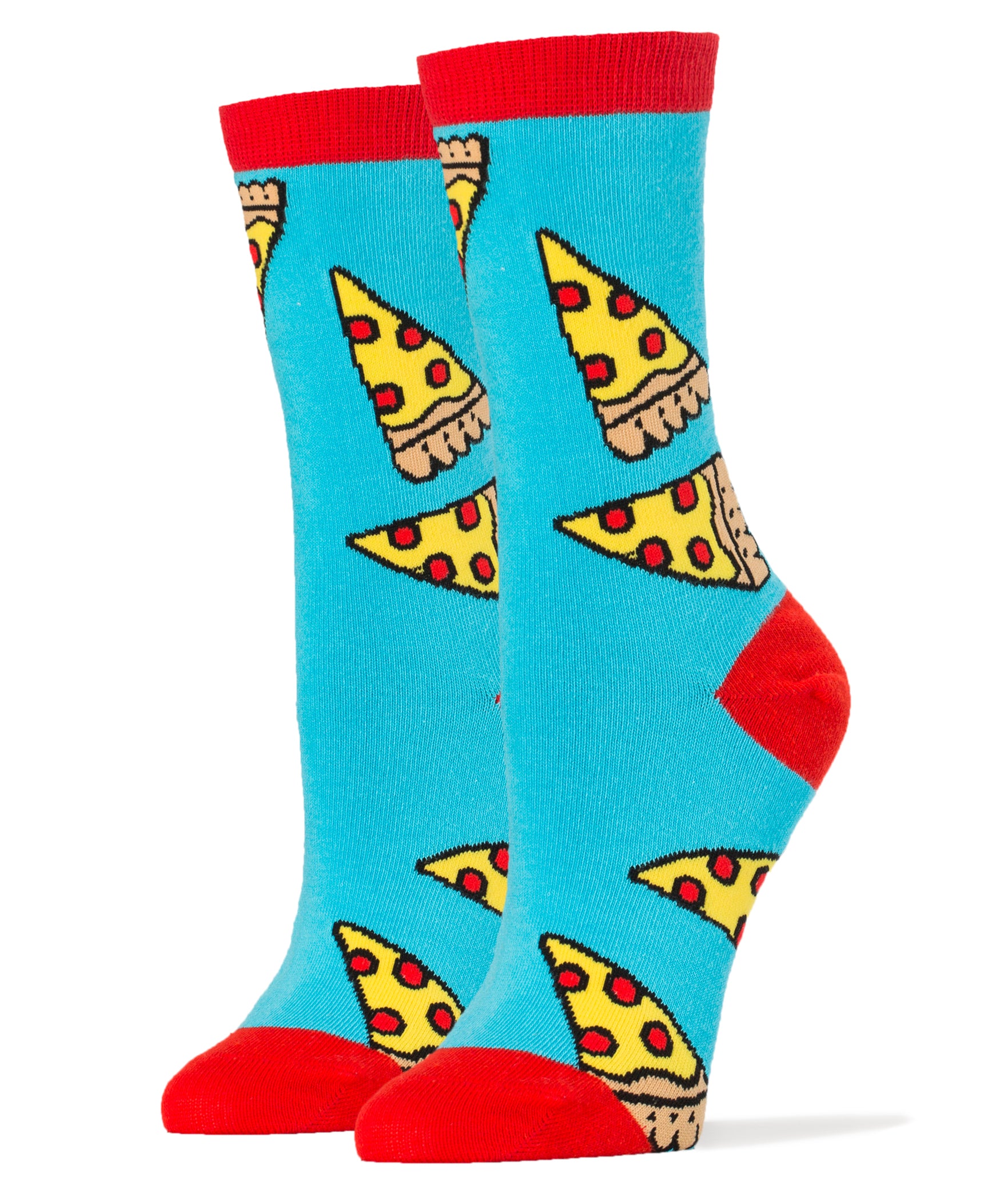 Pizza Party Socks | Novelty Crew Socks For Women