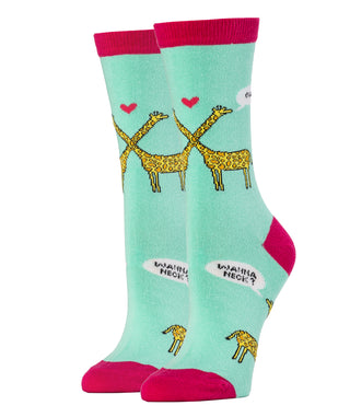Wanna Neck? Socks | Novelty Crew Socks For Women