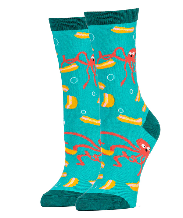 Deep Sea Hot Dogs Socks | Novelty Socks For Women