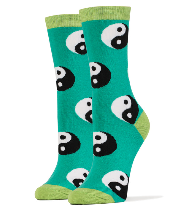 Yin Yang Fever Socks | Novelty Crew Socks For Women
