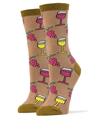 Wino Socks | Novelty Crew Socks For Women