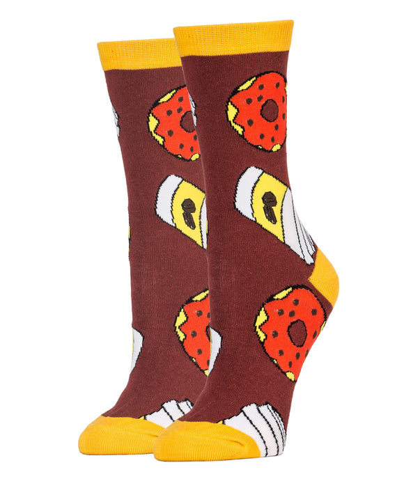 Morning Fix Socks | Novelty Crew Socks For Women