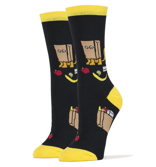 Cat Bag Socks | Novelty Crew Socks For Women