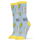 Recharge Socks | Novelty Crew Socks For Women
