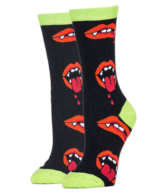Ahhh Vampire Socks | Novelty Crew Socks For Women