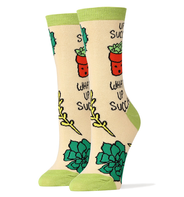 What Up Succa Socks | Novelty Crew Socks For Women
