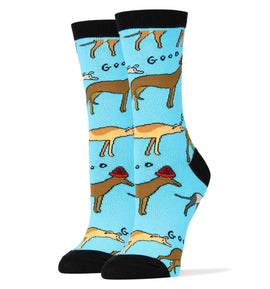 Whippet Socks | Novelty Crew Socks For Women