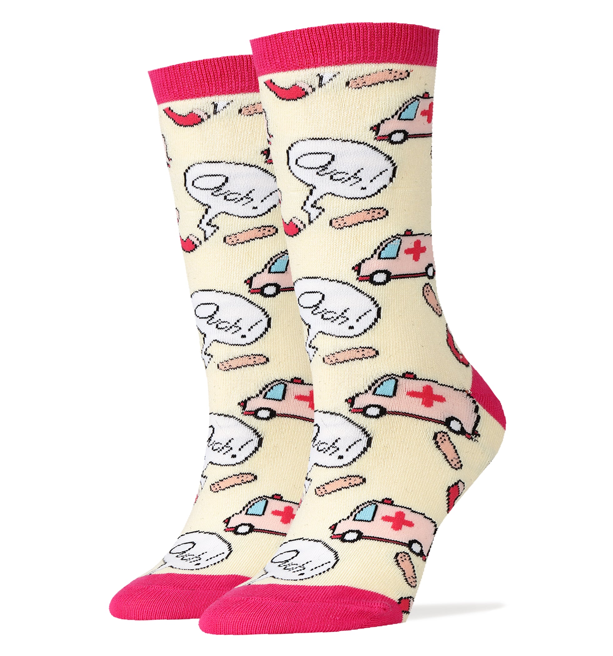 Ouch Socks | Novelty Crew Socks For Women