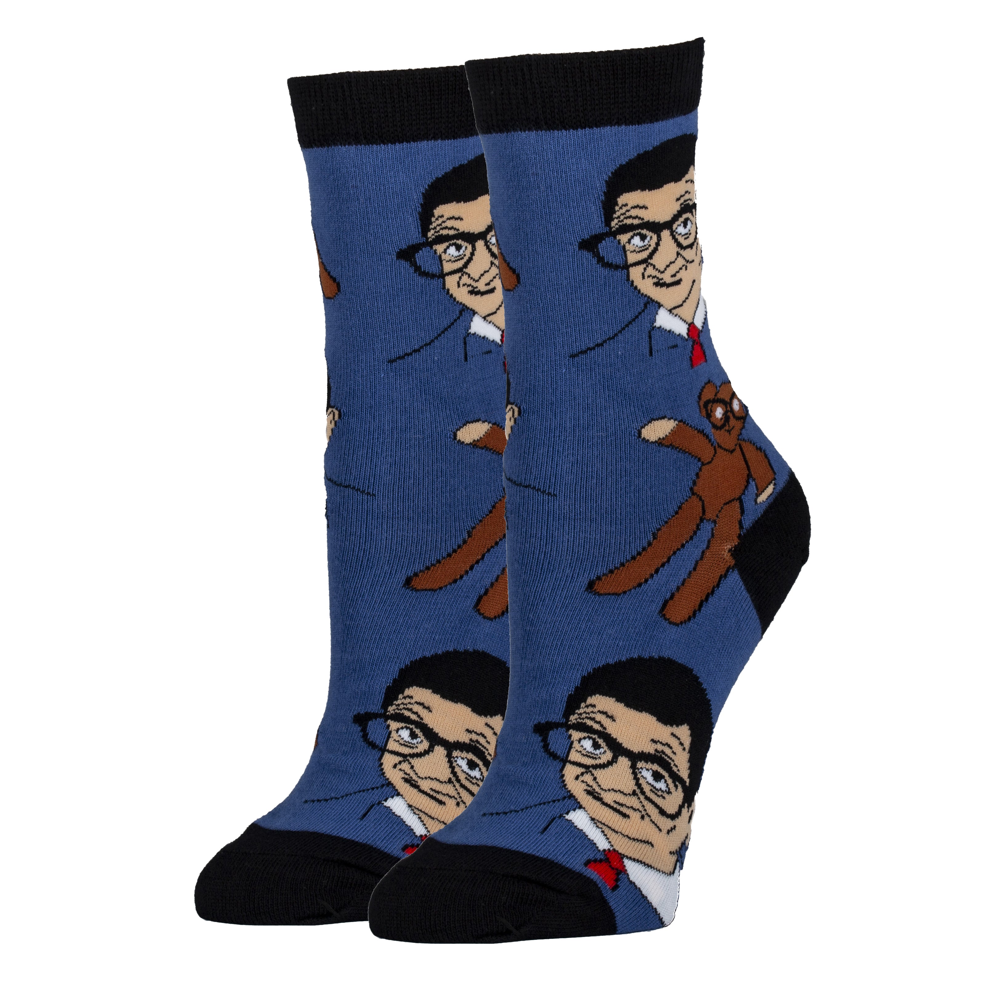 Mr Bean and Teddy Blue Socks | Fun Socks For Women