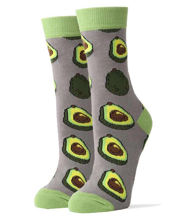 Avocado Life Socks | Novelty Crew Socks For Women