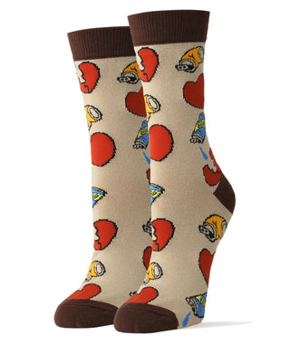 Drunk N Love Socks | Novelty Crew Socks For Women