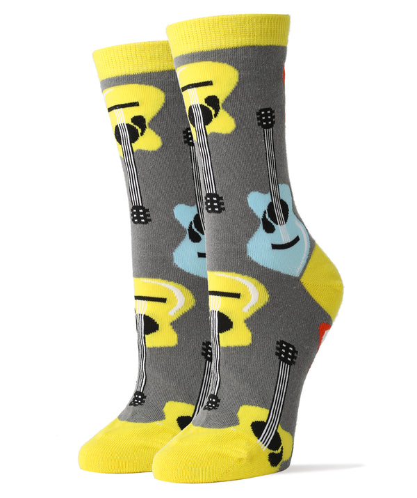 Strings Socks | Novelty Crew Socks For Women