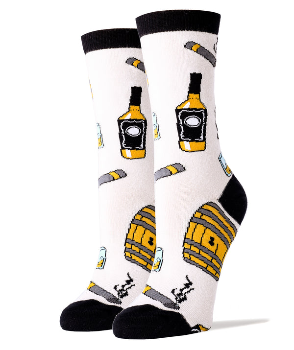 Whiskey Me Socks | Novelty Crew Socks For Women