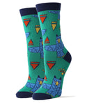 Totem Owl Socks | Novelty Crew Socks For Women