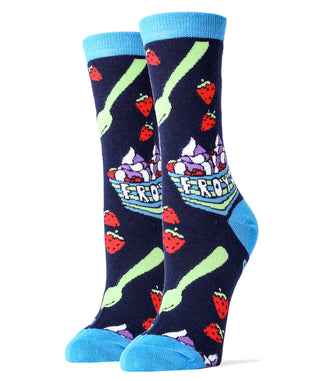 Froyo Socks | Novelty Crew Socks For Women