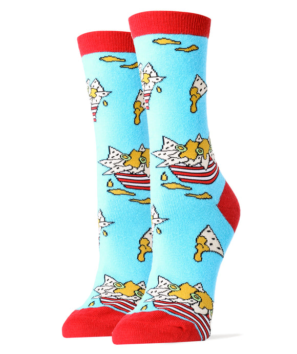 Nachos Socks | Novelty Crew Socks For Women