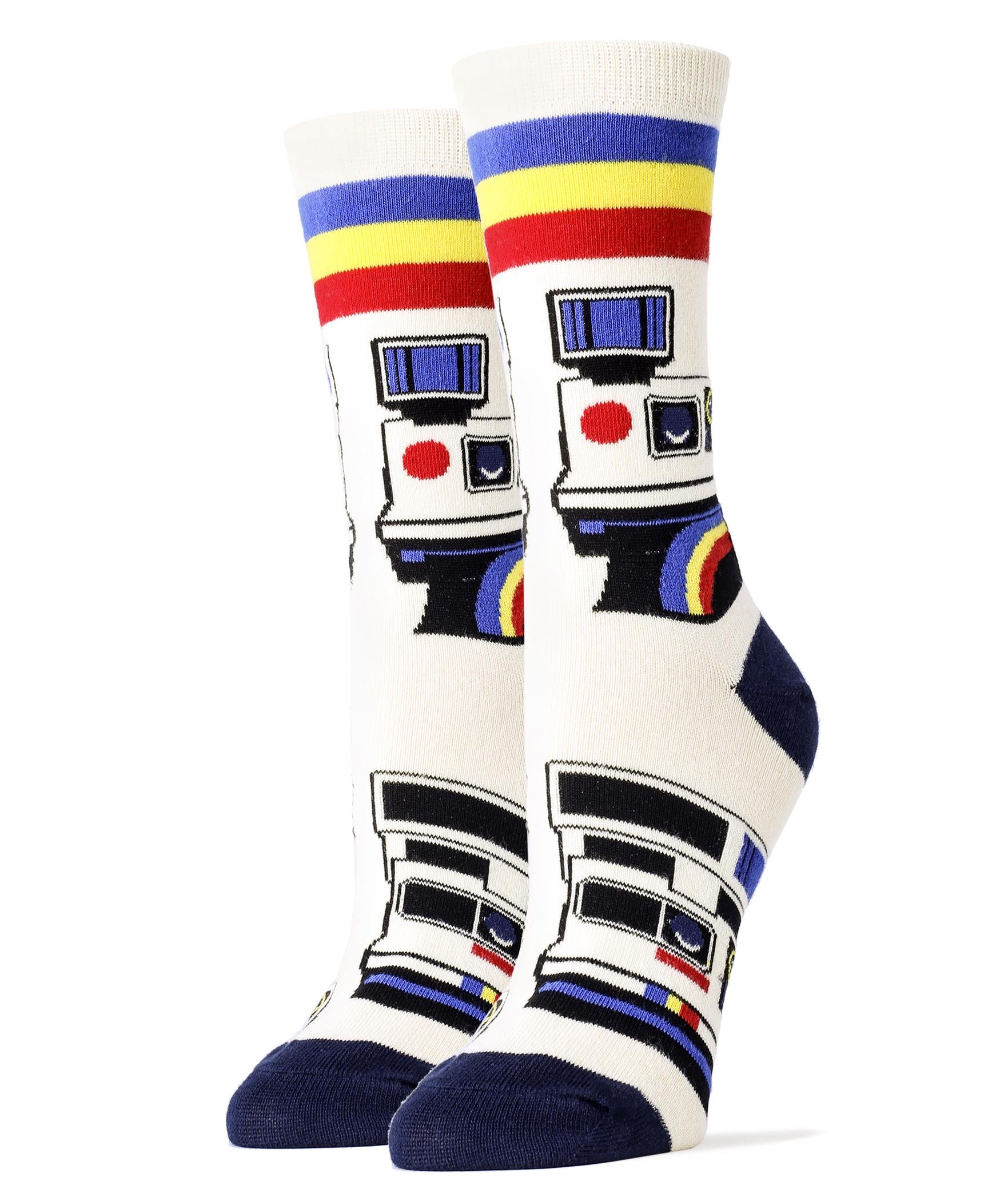 Camera Magic Socks | Novelty Crew Socks For Women