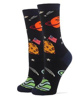 Lost In Space Socks | Novelty Crew Socks For Women