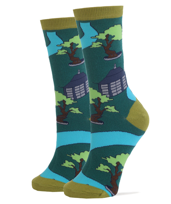 Bonsai Socks | Novelty Crew Socks For Women